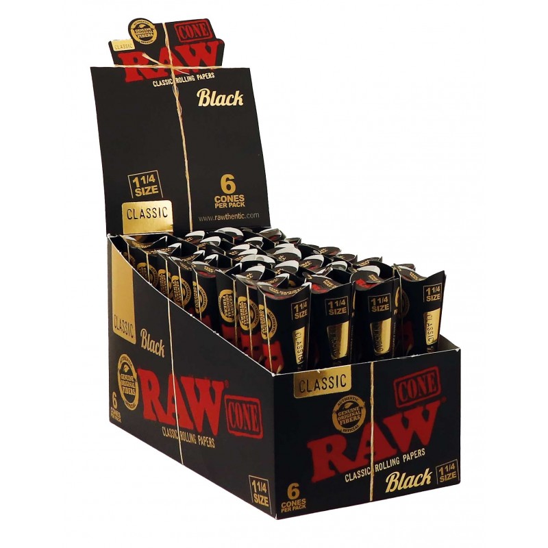 Конуси RAW Black Ultra Thin 6PK 1¼"