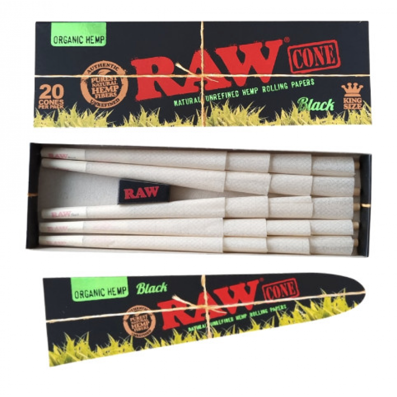 Конуси RAW Black Organic KS Hemp Конуси RAW Black Organic KS Hemp