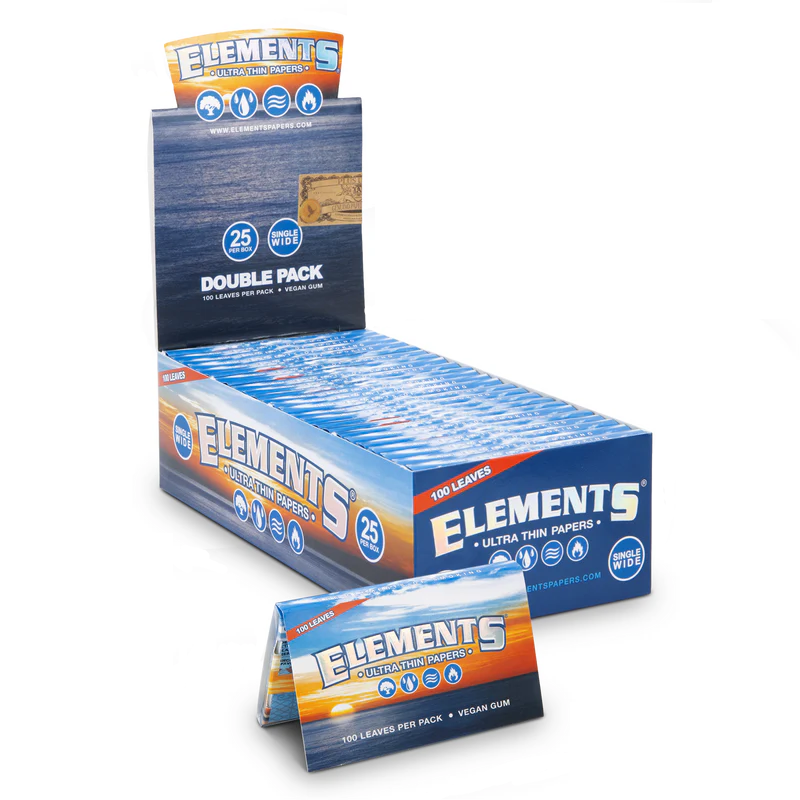 Папір для самокруток Elements Blue SW Double Window Rice Папір для самокруток Elements Blue SW Double Window Rice