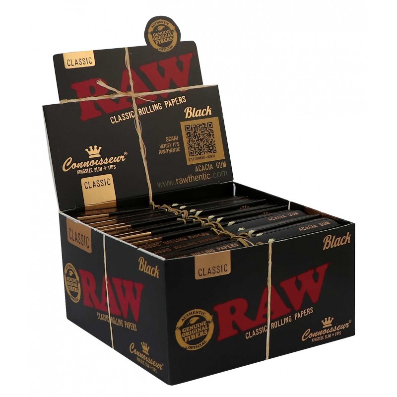 Папір для самокруток RAW Black Ultra Thin Connoisseur King Size