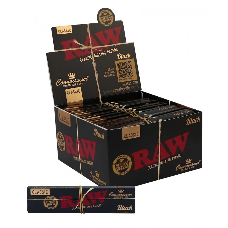 Папір для самокруток RAW Black Ultra Thin Connoisseur King Size