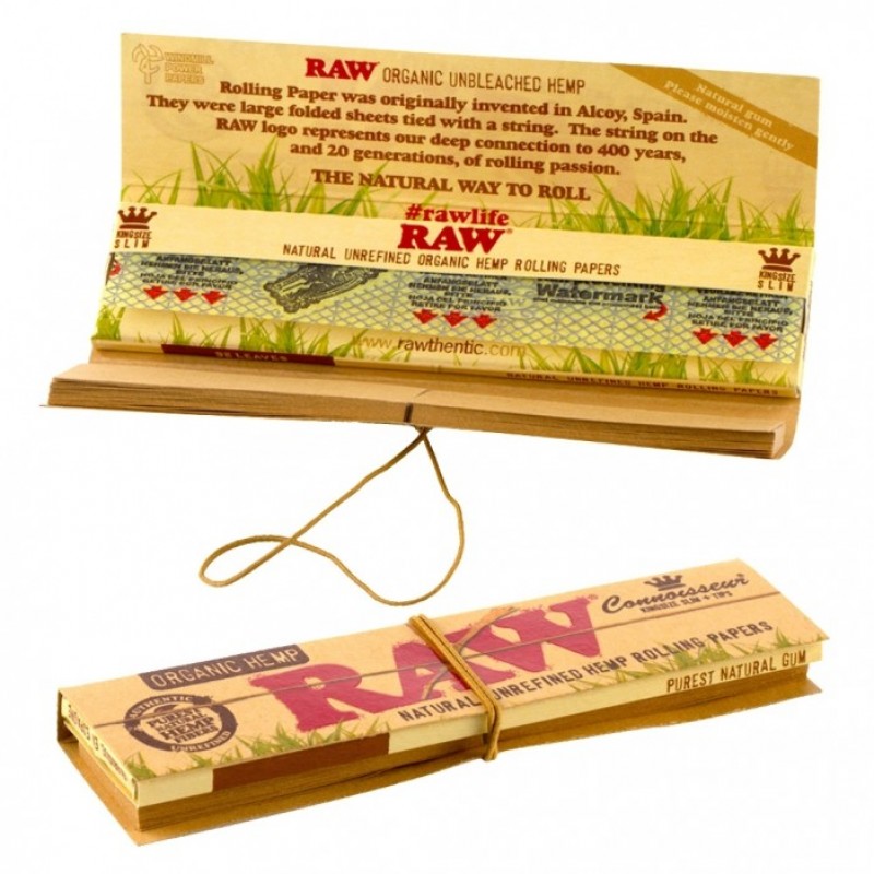 Папір для самокруток RAW Organic Connoisseur King Size Hemp