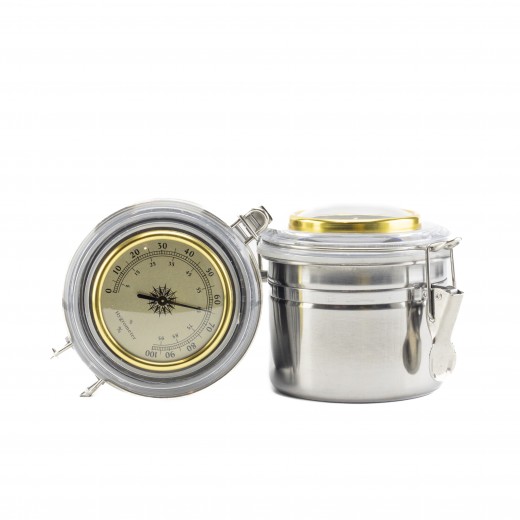Контейнер с гигрометром Metal Jar Small Контейнер с гигрометром Metal Jar Small